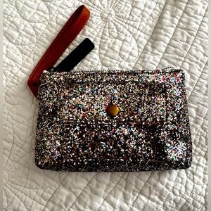 J. Crew Sparkling Kids Wristlet with Multicolor Glitter